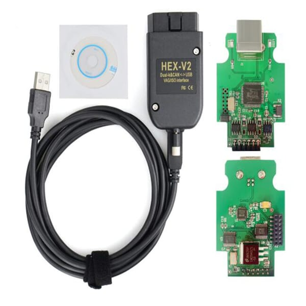Car VCDS HEX-V 2 OBD2 diagnostic line, USB interface scanner with VCDS software, unlimited VIN, multi-language, Volkswagen Audi diagnostic line — image 2