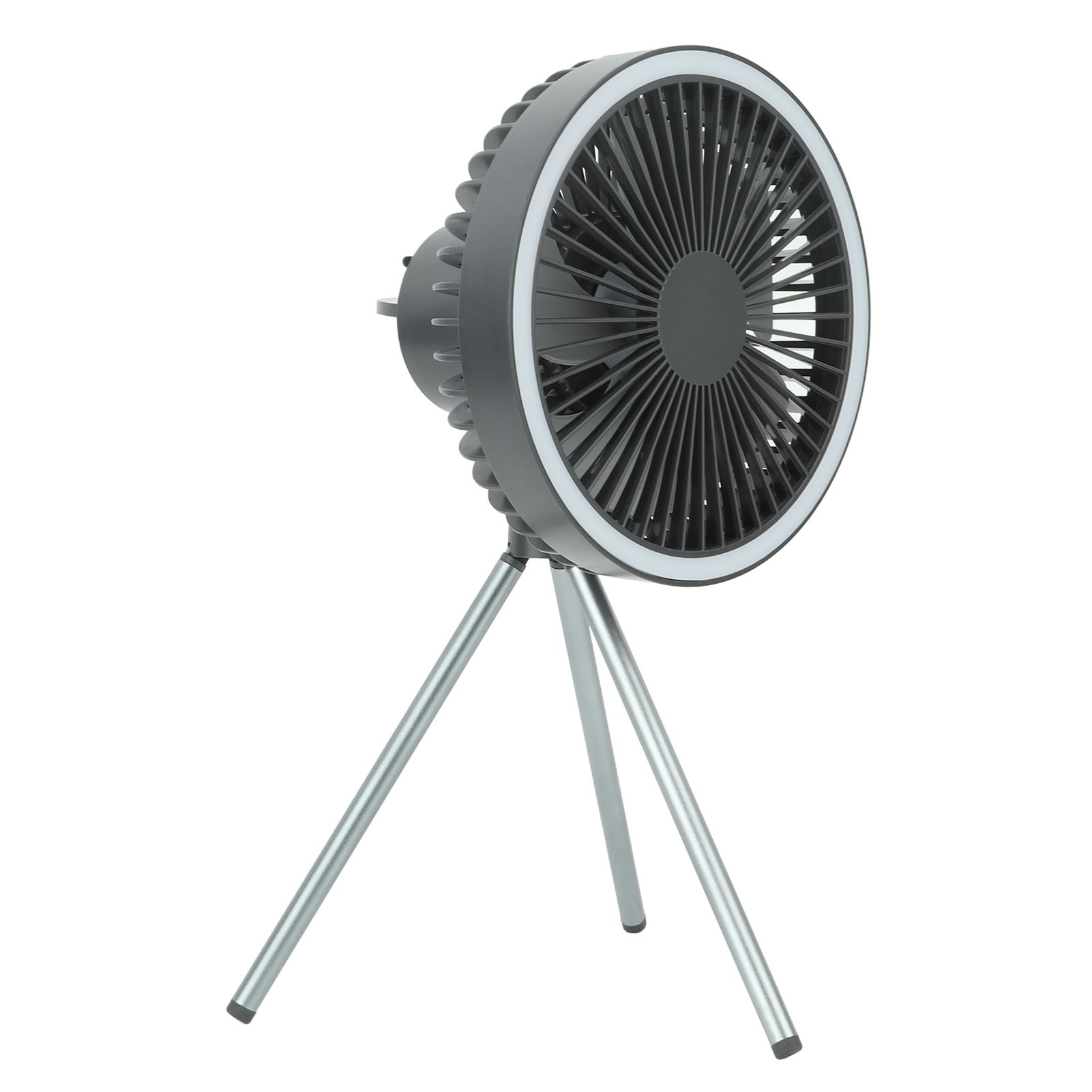10000mAh USB Tripod Camping Fan Outdoor Portable Camping Fan with Light Power Bank Gray โ image 5