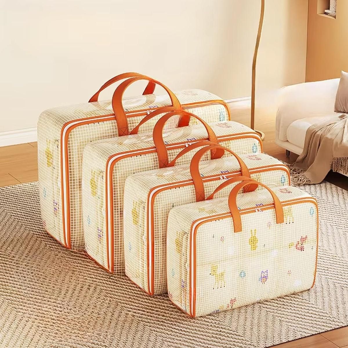 4pcs Large Capacity Quilt Storage Bags for Clothes Luggage Moving Organising Bag — image 4