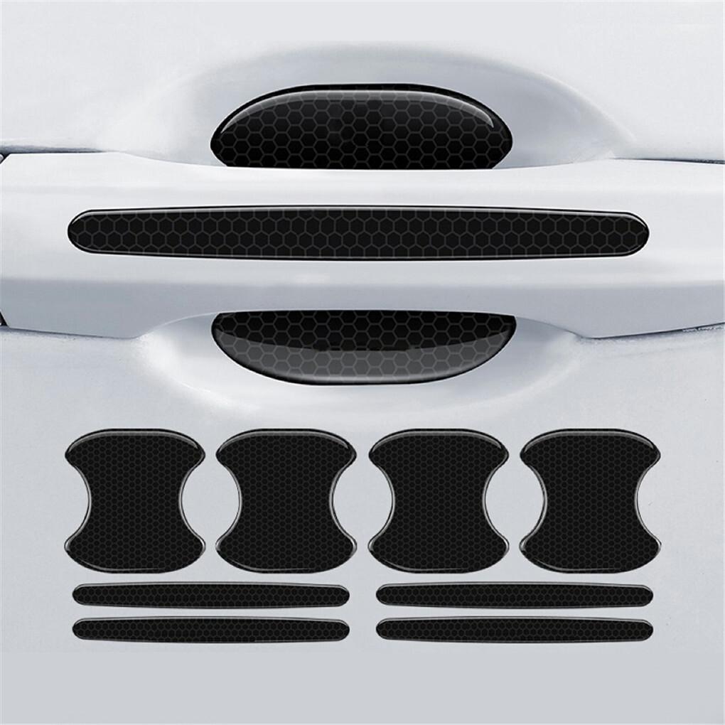FIN 8PCS Universal Car Door Handle Cup Protector Anti-Scratches Cover Guard Film — image 2