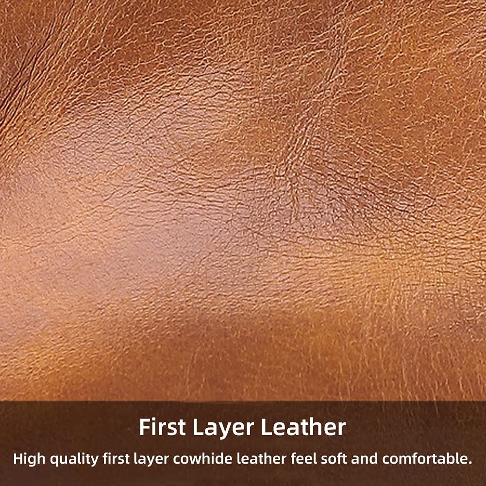 1 pcs Genuine Leather Clutch Bag for Women Wallet Retro Coin Purse Coin Organizer Cute Purse (brown) — image 4