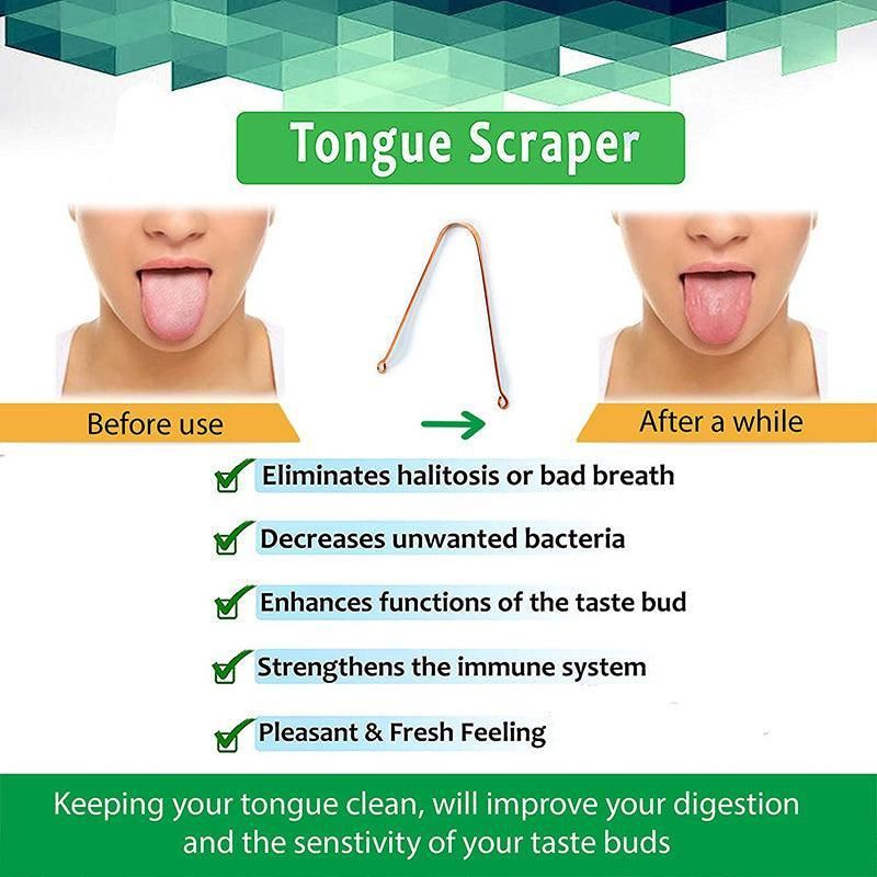 Pure Copper Tongue Scraper Cleaner Thick 12Gm Ayurvedic Dental Hygiene Oral Care - 1PC โ image 3