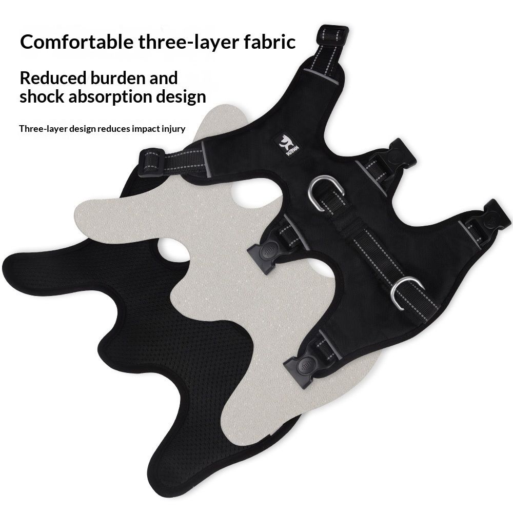Escape Proof Dog Harness, No Choke No Pull Dog Vest Harness, Breathable Soft Padded Oxford, Leash Clips for Small Medium Dogs, Black, M โ image 3