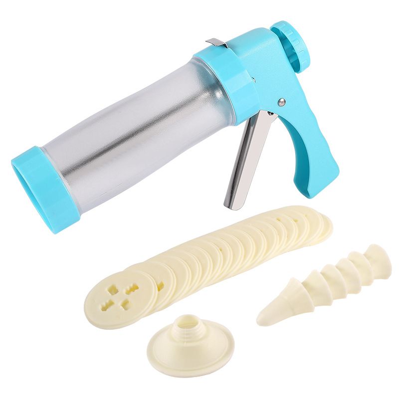 Cookie Maker Press Gun Kit - Multifunctional Comfort Grip Cookie Press Pump - DIY Plastic Biscuit Maker Cake Decorating Set — image 5