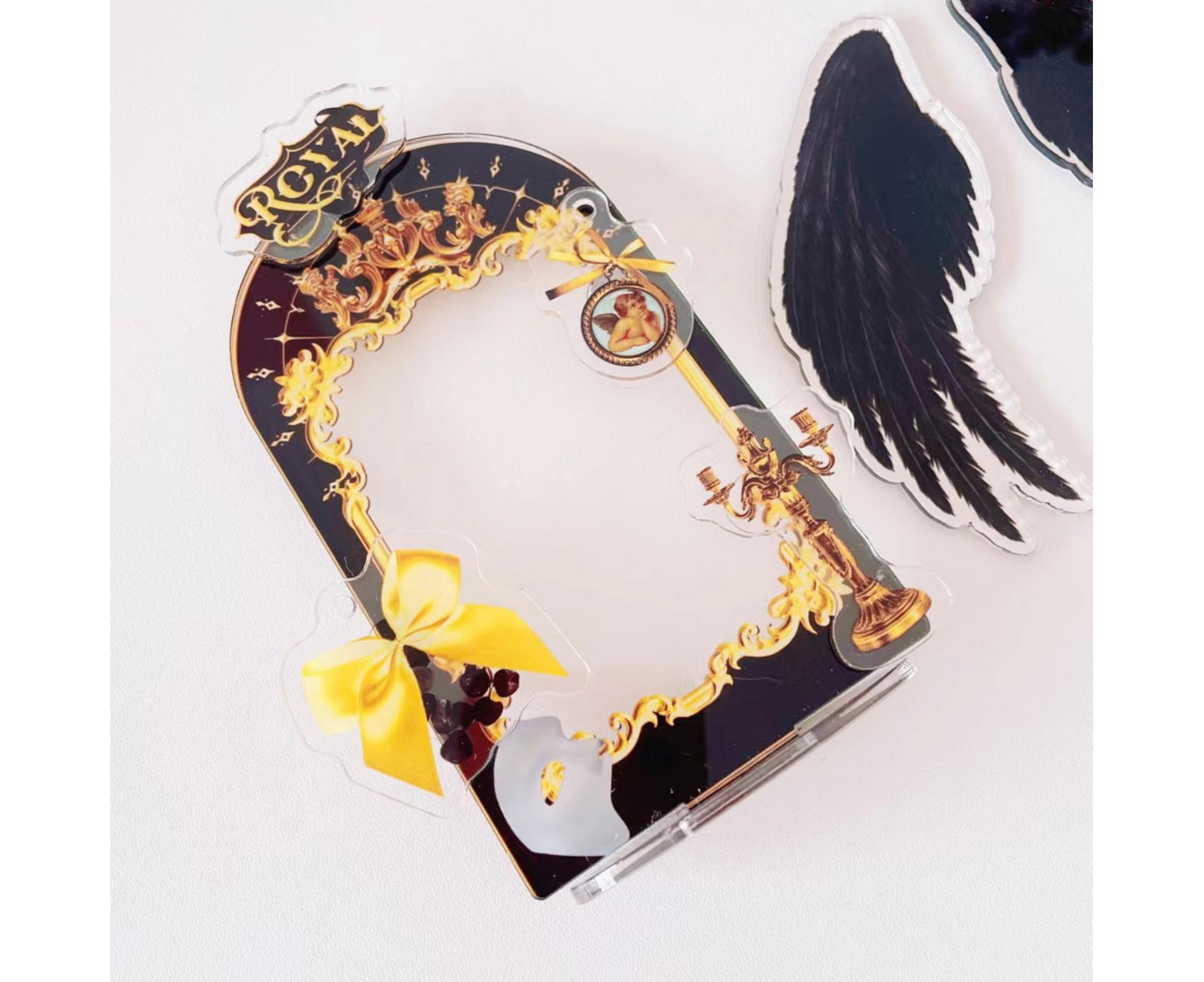 Acrylic Photo Frame Creative Devil Wings Replaceable Album Postcard DIY Storing Desktop Display White/Black 3 Inch Picture Holder Ornament Birthday Gift โ image 5