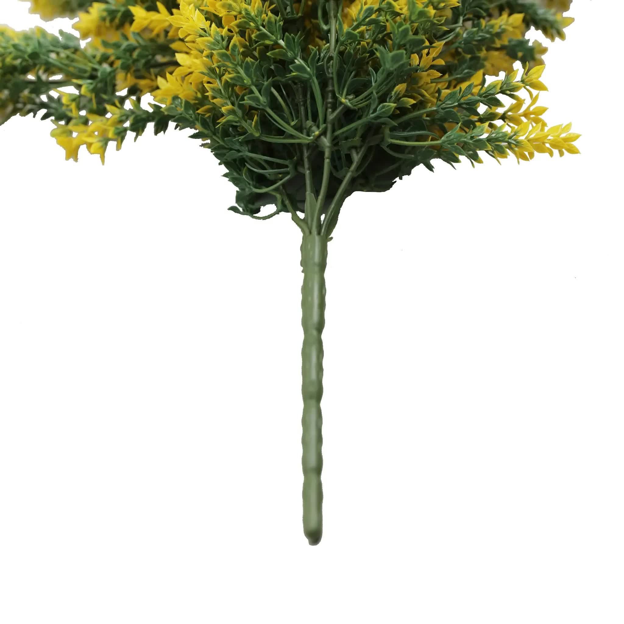 Artificial Hanging Yellow and Green Willow Leaf Garland Bush UV Resistant and Fire Rated 20cm x 76cm — image 4