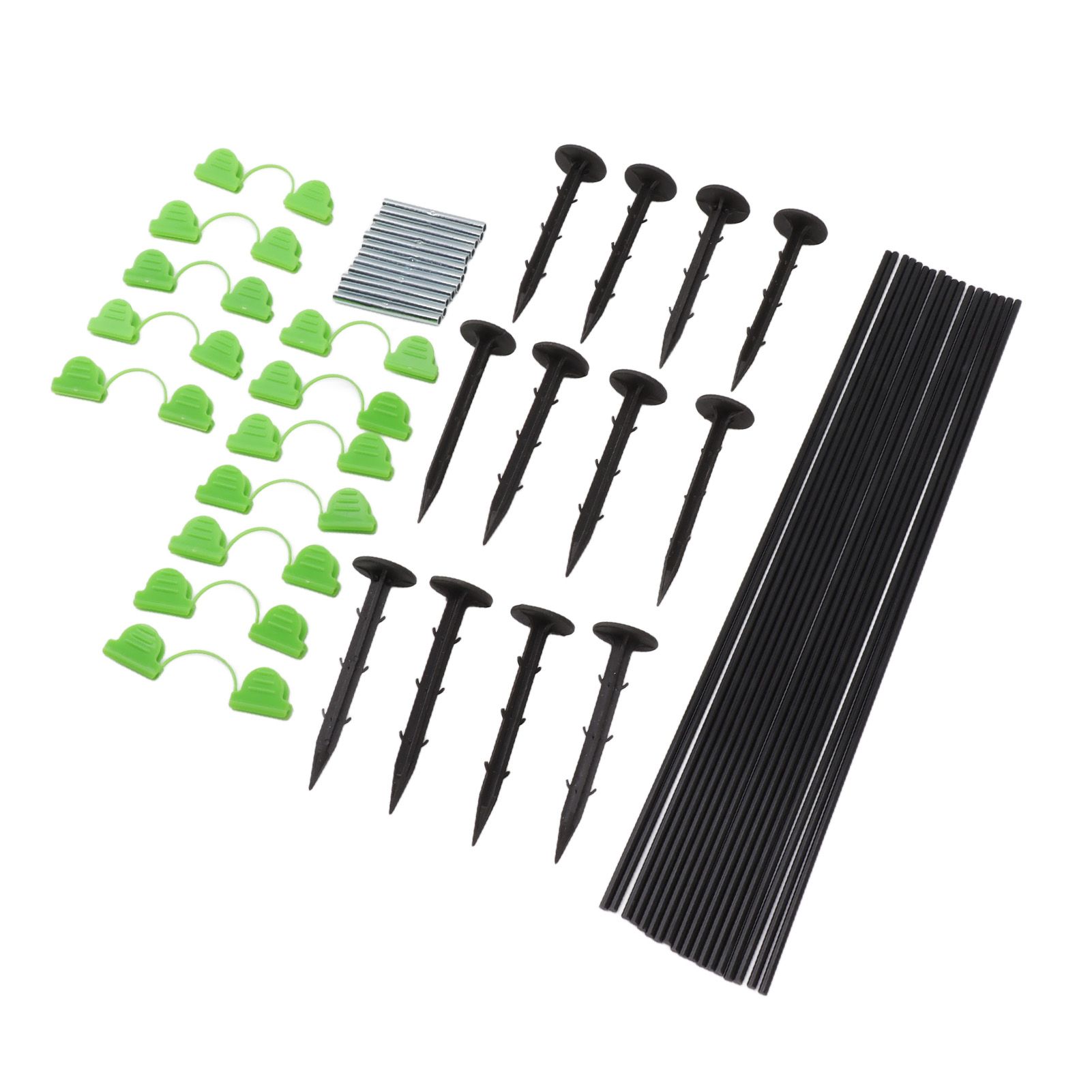 18 Fiberglass Rods 12 Connecting Pipes 12 Clips 12 Garden Stakes for Greenhouse Garden Raised Bed Grow Tunnel — image 5