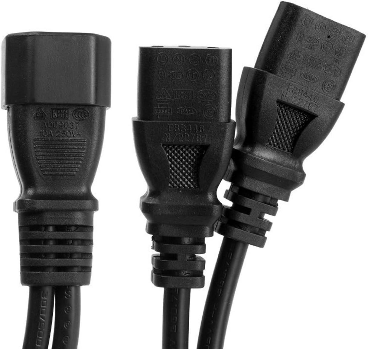 UPS Server Y Splitter C14 to 2 x C13 Power Extension Cable — image 3