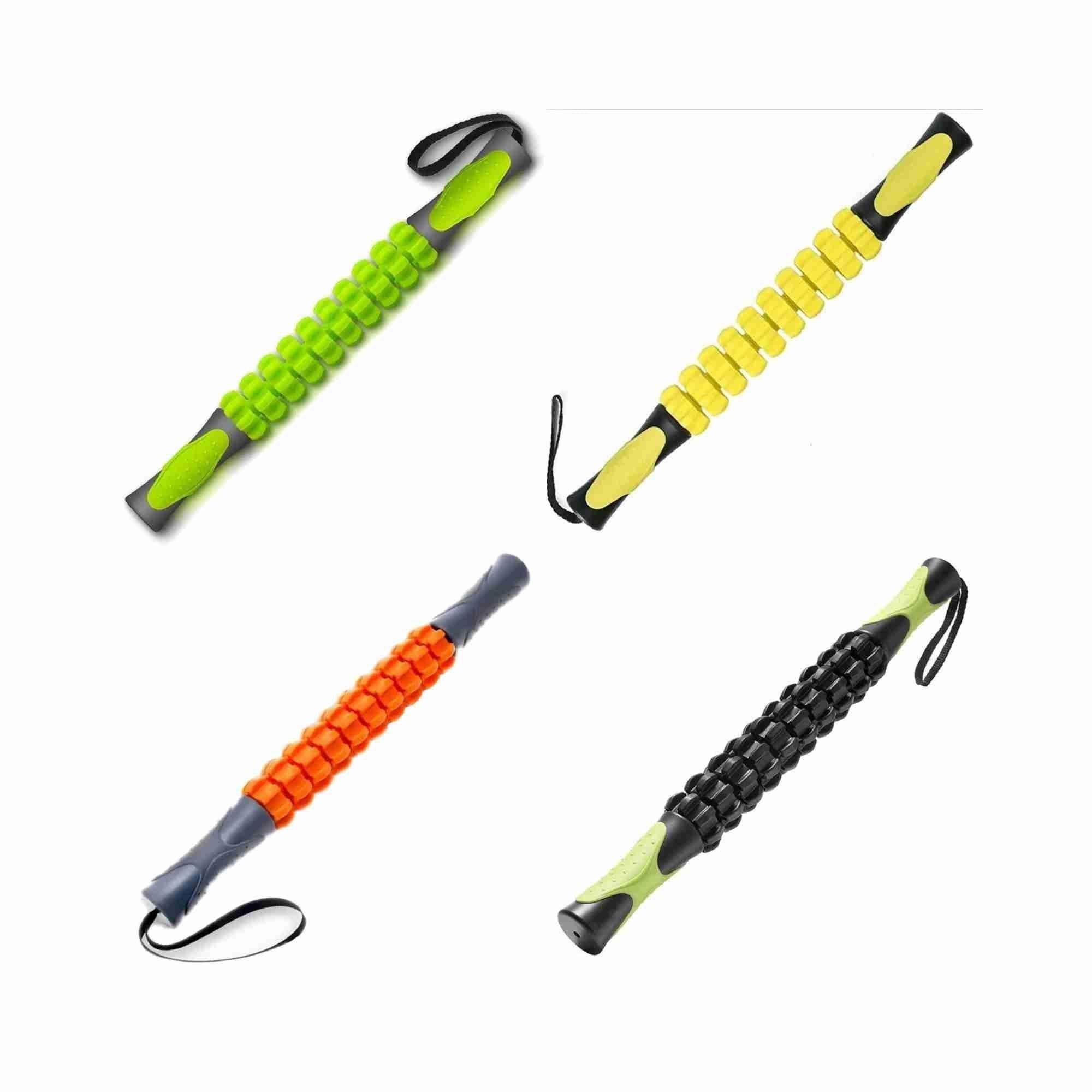 Muscle Massage Roller Stick Deep Tissue Fascia Bar support Fitness Training Gym - Yellow — image 2