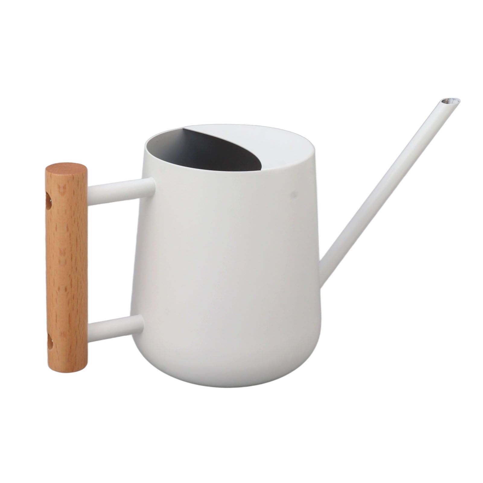 Watering Can 900ml Stainless Steel Long Spout Wooden Handle Elegant Flower Watering Pot for Garden Family Outdoor White โ image 6