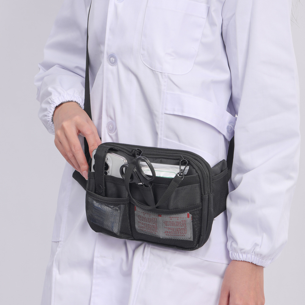 Grey and Black Nurse Utility Belt Bag - Multi-Pocket Medical Organizer Waist Pack for Tools & Essentials — image 5