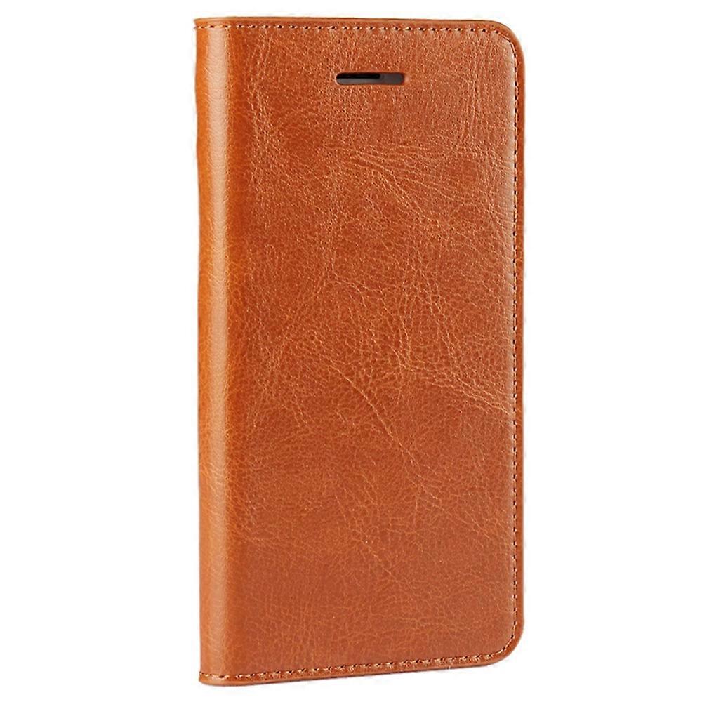 iPhone 4.7 inch Leather Flip Phone Case Compatible with iPhone SE (2020) SE (2022) 8 7 Brown — image 2