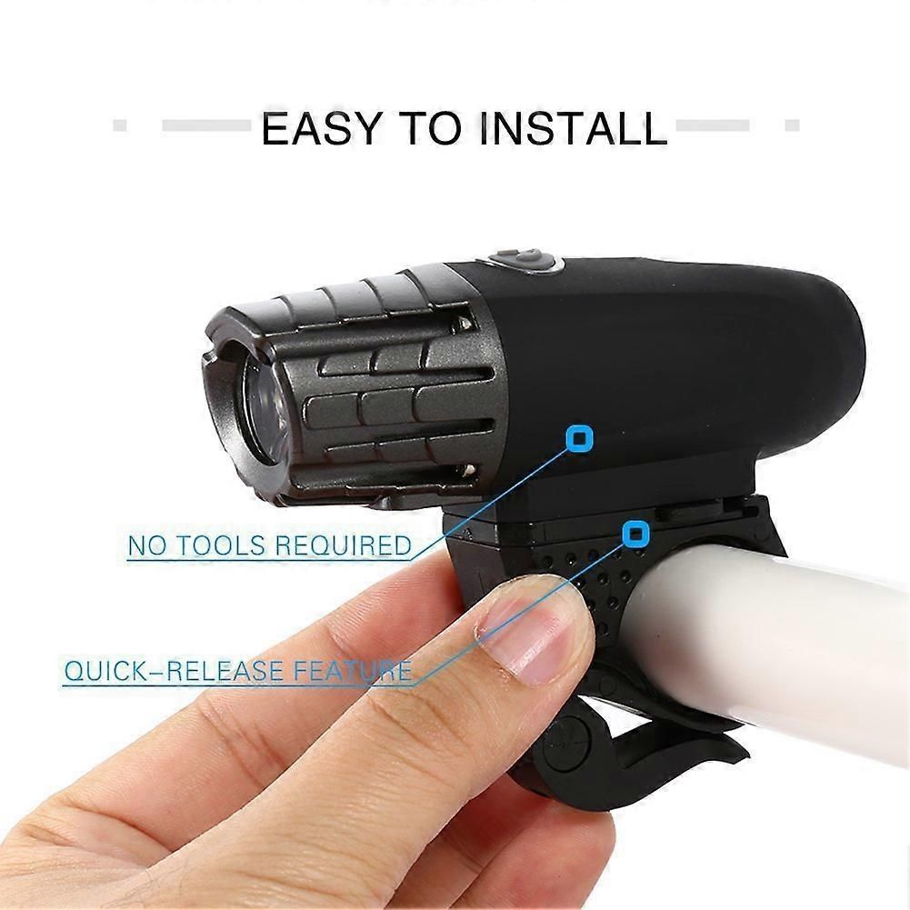 USB Rechargeable Front & Rear Bike Lights - Waterproof, 4 Lighting Modes — image 2