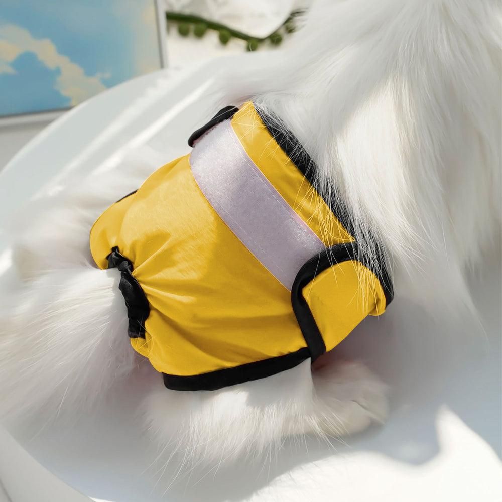Washable Female Pet Nappy Diaper Dog Cat Physiological Pants Yellow - L โ image 5