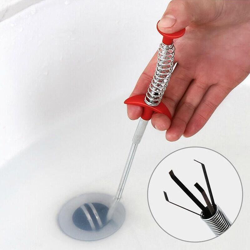 Flexible Spring Pick Up Tool Drain Cleaner Stick Snake Hair Remover — image 4