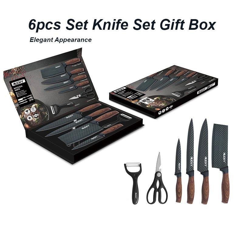 6 pieces Kitchen Knife Set Everich Chef Knives Stainless Steel Nonstick Scissor — image 2