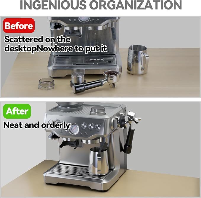 Magnetic Portafilter Holder for Metal Wall Surface, Espresso Accessories Organizer Tools Compatible with Ninja Luxe Cafe, Breville Coffee Machine โ image 5