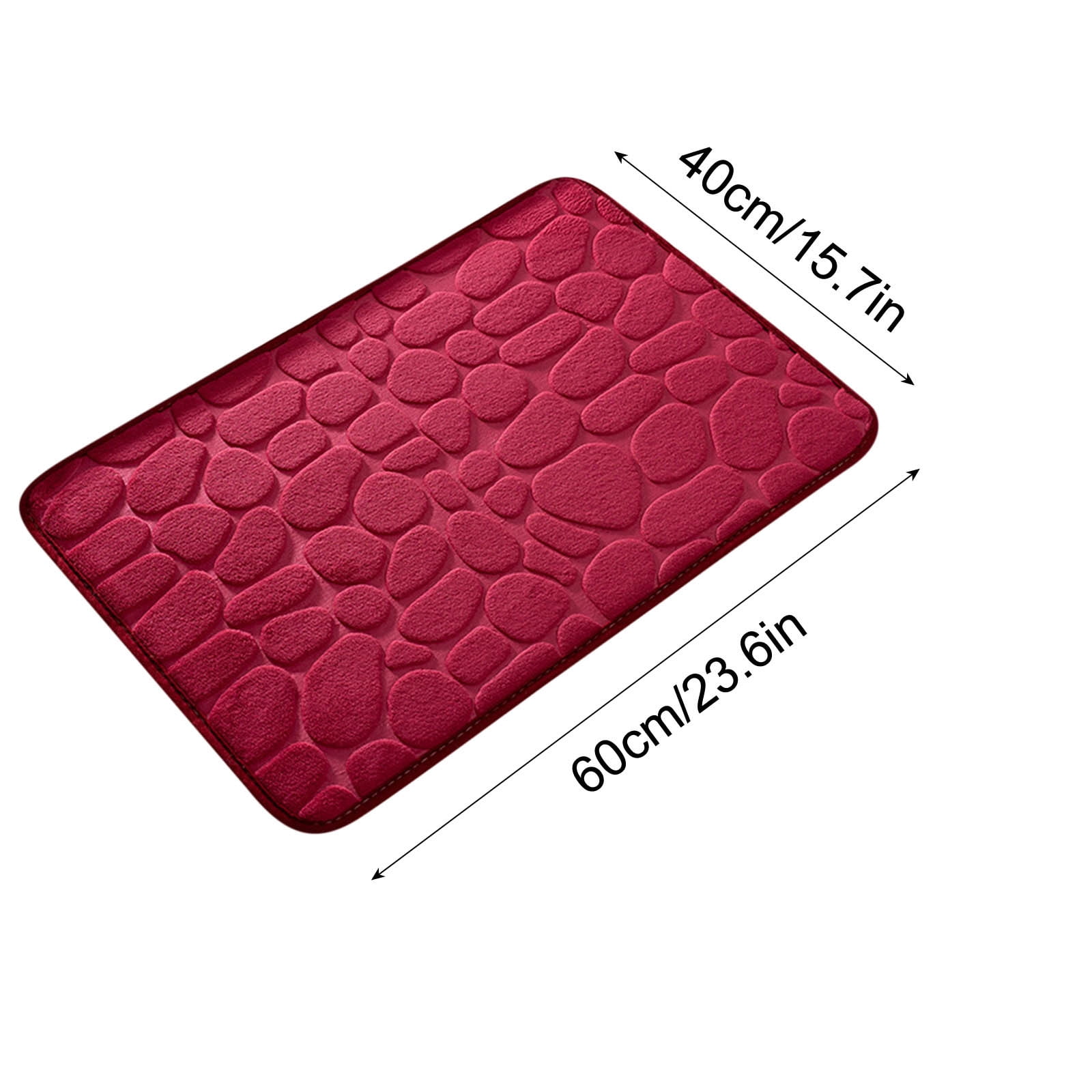 Bathroom Rugs - Ultra Absorbent Non-Slip Floor Bath Mat, Super Soft Shower Mat for Bath Tub, Machine Washable 16 × 24" (Brown) #B-Red — image 5