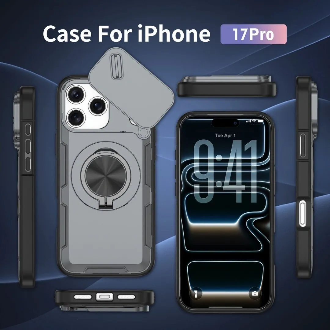 2-in-1 Magnetic Sliding Lens Case, Grey for iPhone 17 Pro โ image 5