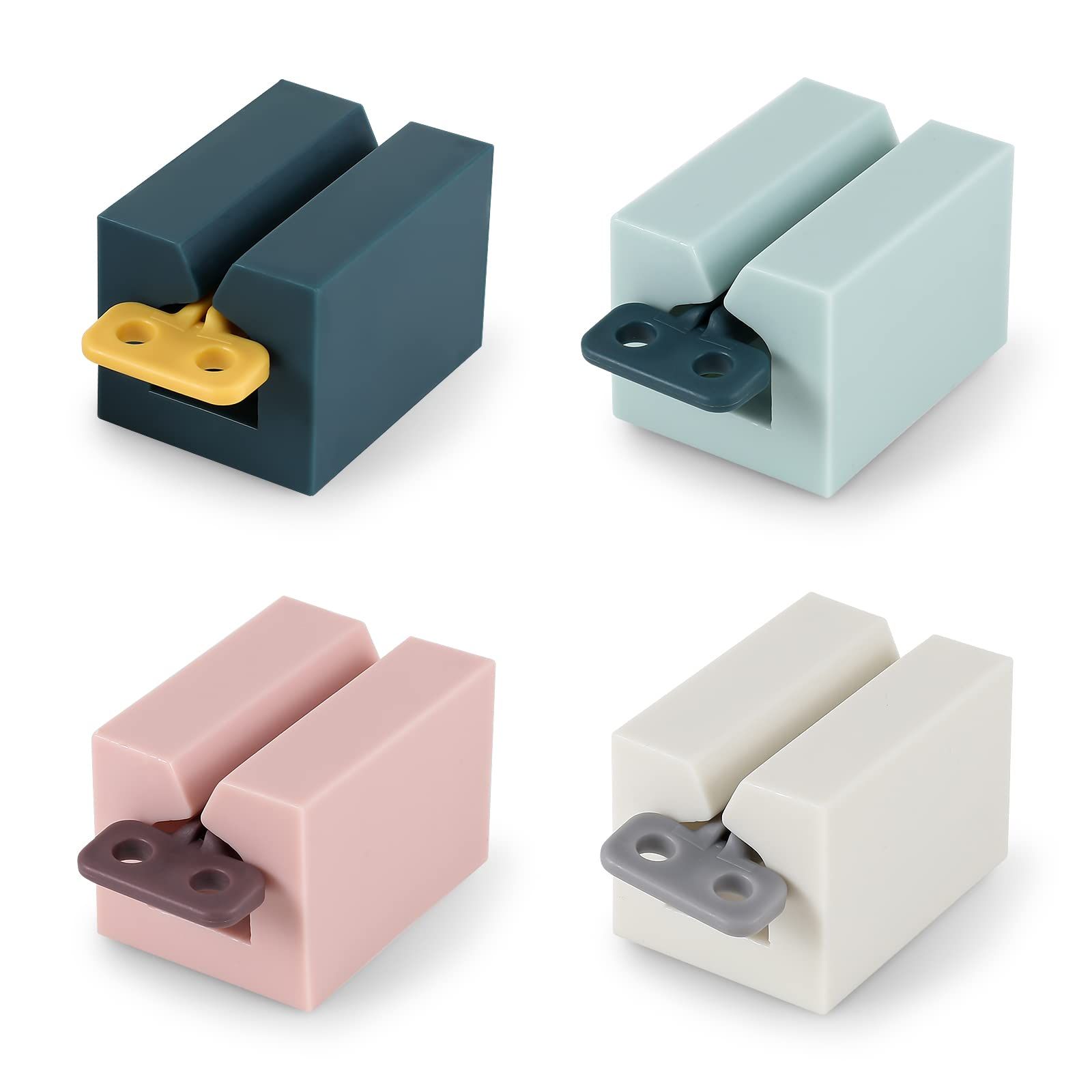 4 Pieces Toothpaste Dispenser Rolling Tube Toothpaste Squeezer Toothpaste Seat Holder for Bathroom Saves Toothpaste and Creams