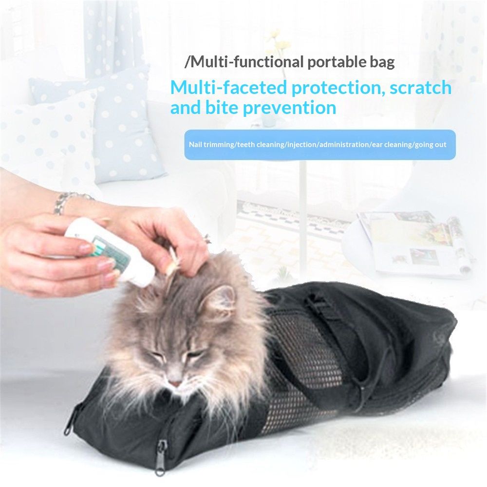 Cat Grooming Bag - Pet Carrier Grooming Bags Make Washing, Bathing, Nail Trimming, & Medication Delivery Simple, Safe & Easy | The Perfect Tool to Harness Cats — image 5