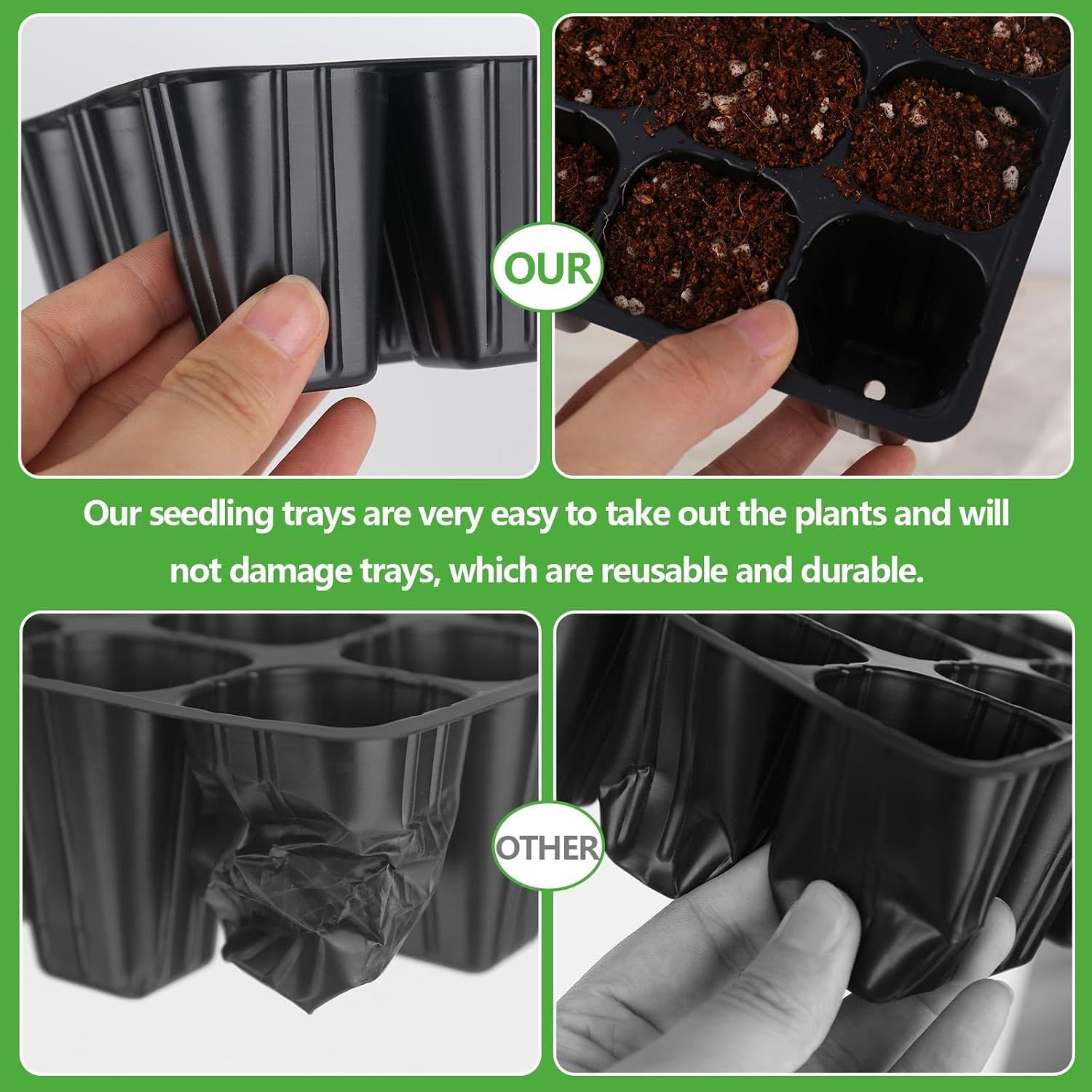 10 Piece Grow Tray Set 12 Holes 120 Cells Total โ image 5
