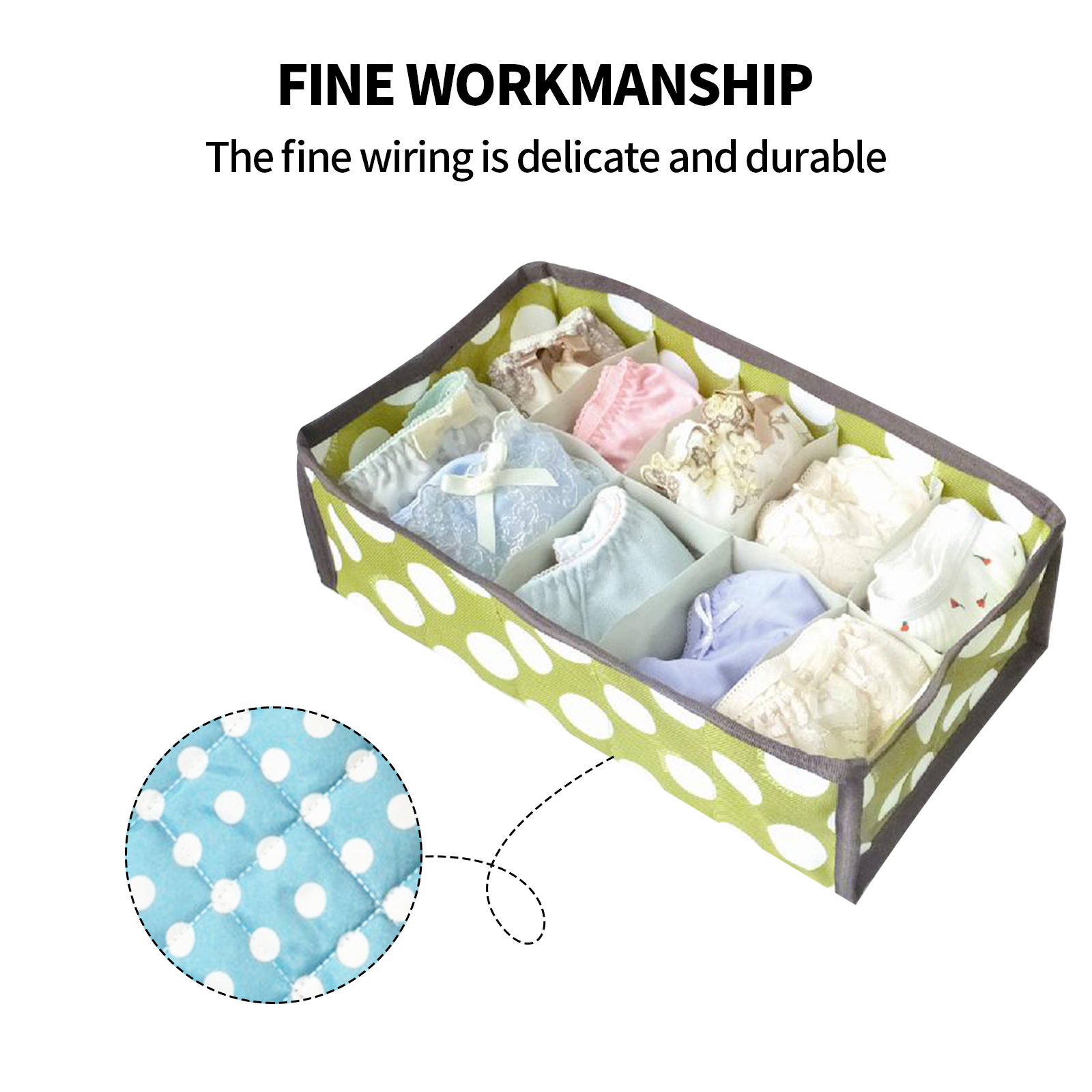 2Pcs 10 Grids Underwear Sock Panties Drawer Storage Bag Organizer Wardrobe Box — image 5