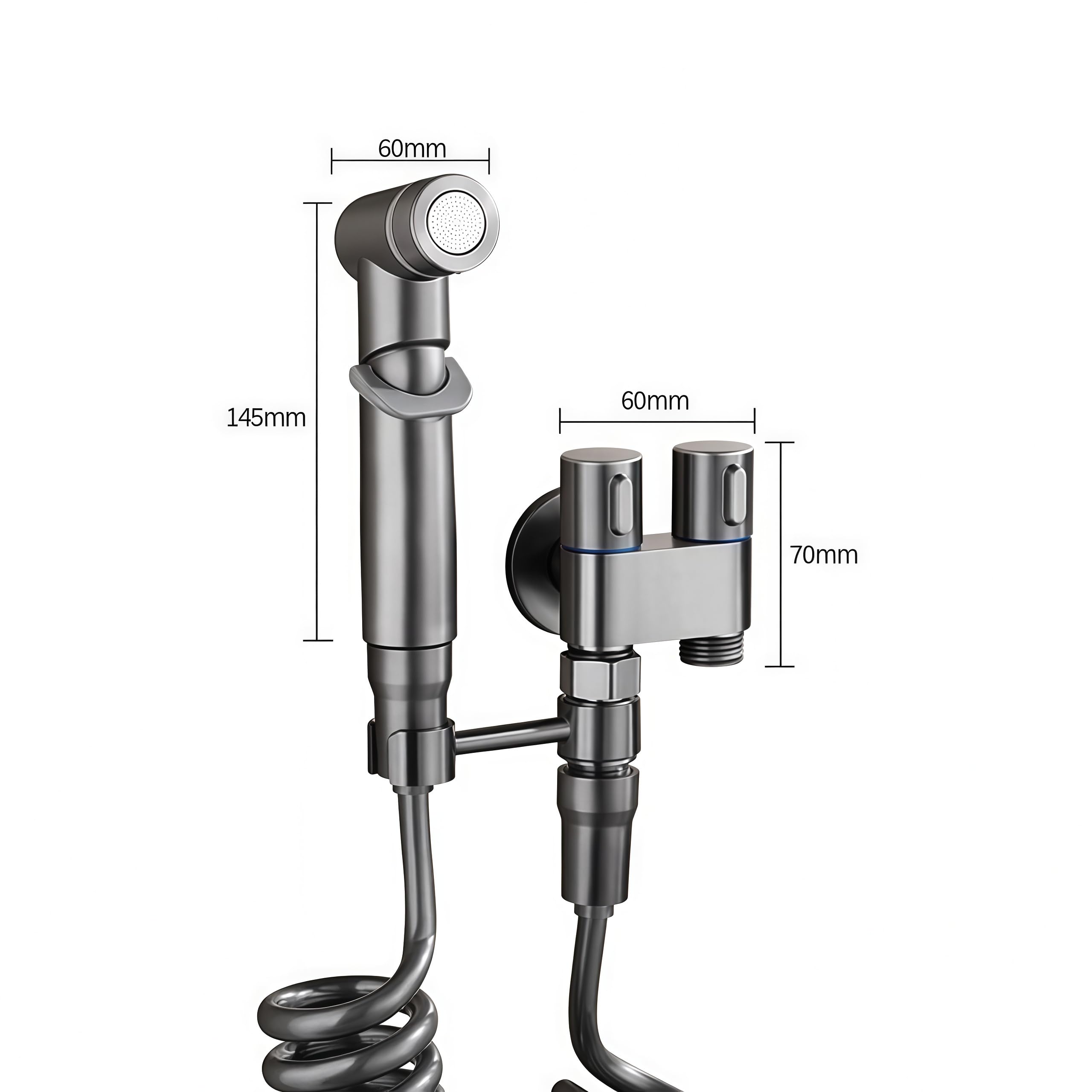 Bidet Sprayer - Hand Shower Toilet - Shattaf - WC Shower - Toilet Sprayer - Hand Bidet - Bidet Faucet - Intimate Hygiene - Stainless Steel - Bathroom โ image 6