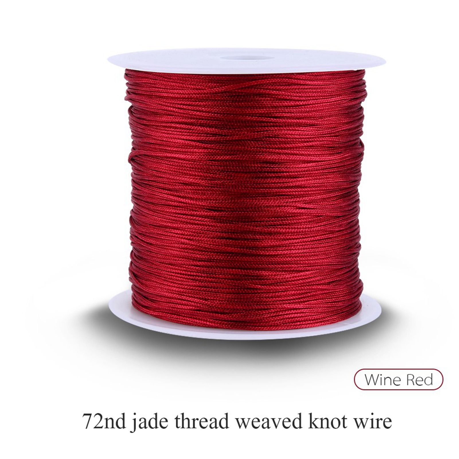 100M X 0.8mm Nylon Chinese Knot Cord Rattail Macrame Thread String Burgundy — image 3