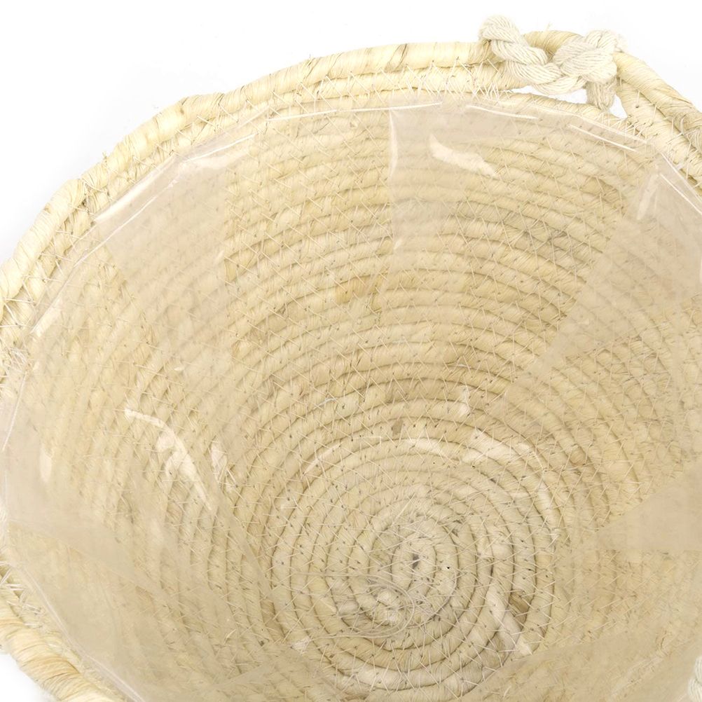 Natural Hanging Seagrass Plant Baskets Dural Layer Flower Planting Basket Holder Garden Decor — image 5