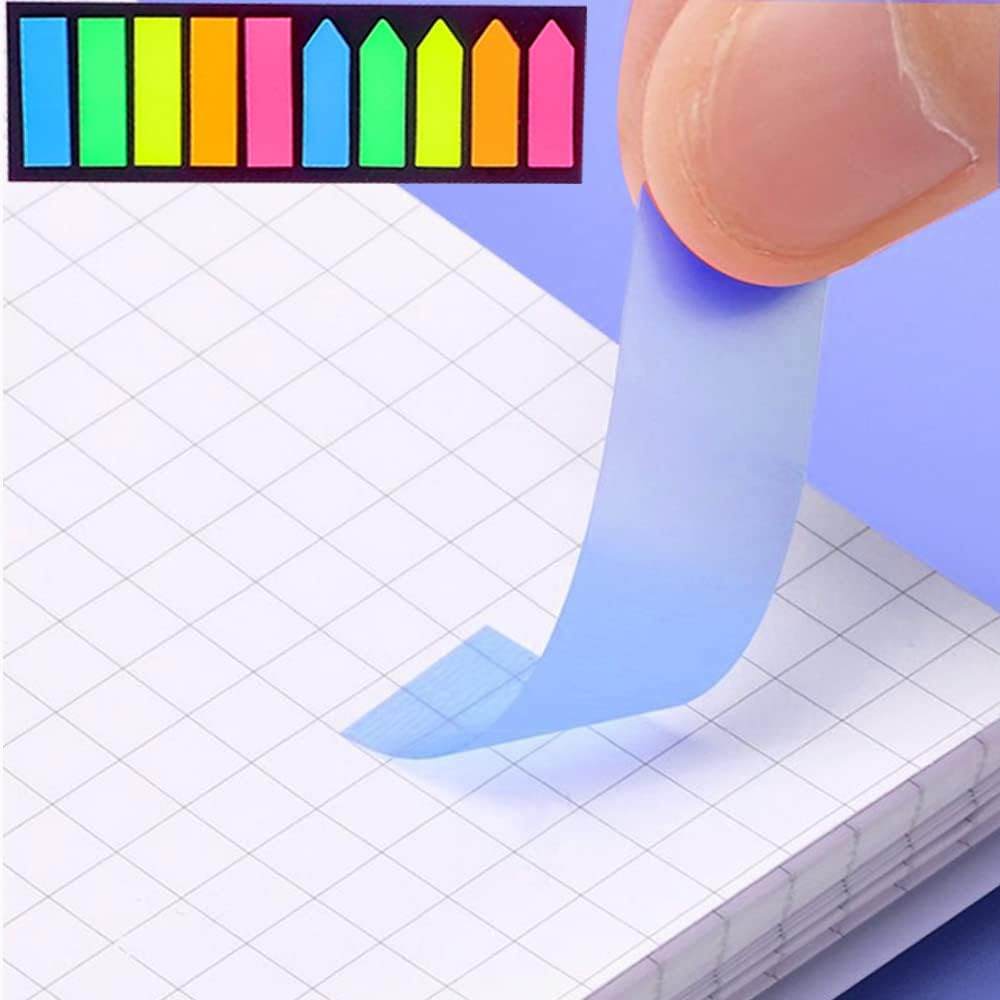 Sticky note labels, 200 sticky note labels, sticky note bookmarks in 2 shapes, mini file labels for marking pages and jotting down inspiration — image 4