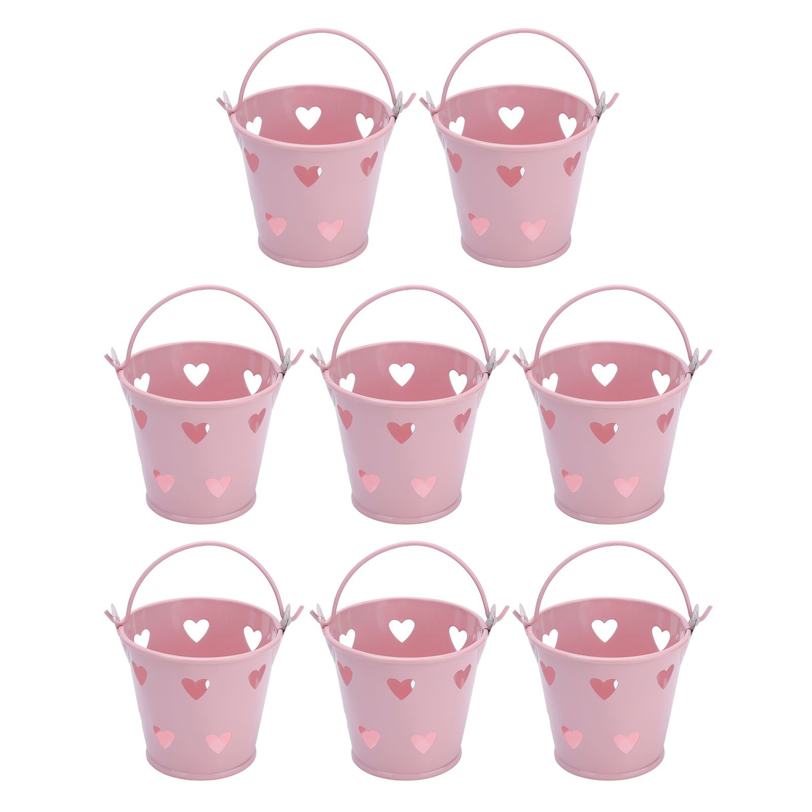 12pcs Mini Metal Bucket Hollow Heart Shaped Bucket with Handle for Candies Outdoor Flower Cosmetics โ image 4