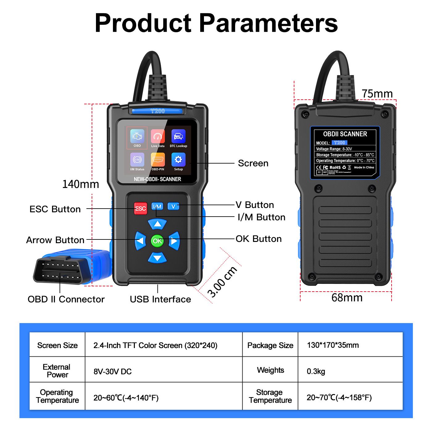 obd2 Scanner Diagnostic Tool Car Accessories Check Engine Code Reader with Reset for Cars Professional Vehicles Scan Tools Fault Warning Light — image 5