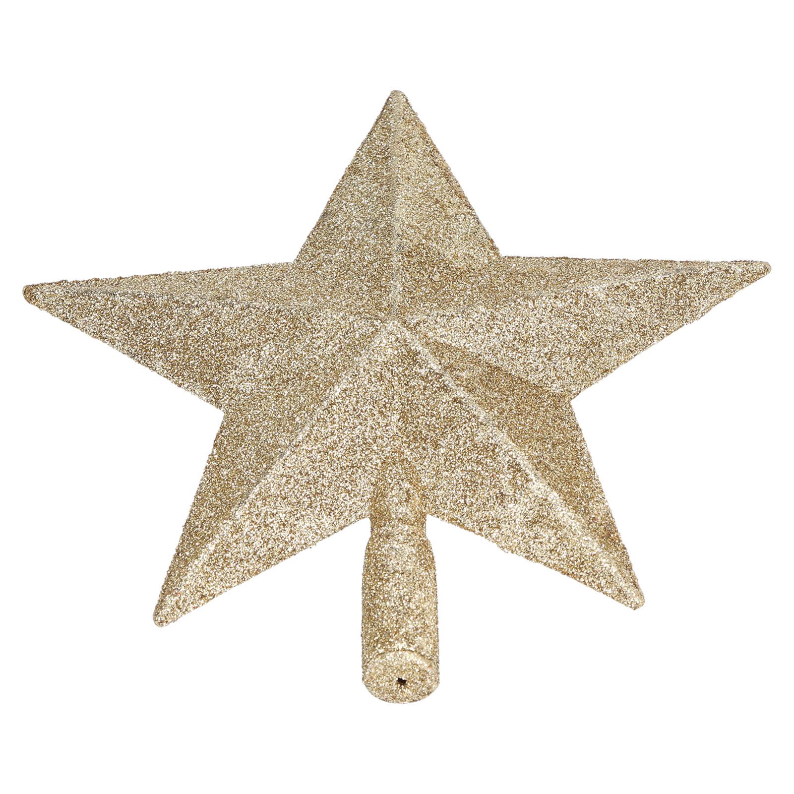 Star Tree Topper Decorated Golden Light Weight Shiny Mini Christmas Tree Topper for Home Shop — image 4