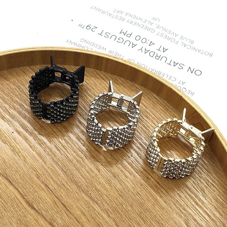 Small Hair Claw Clips for High Ponytail, Rhinestone Shark Hair Clips for Women Thick Long Hair(Pack of 3) — image 3
