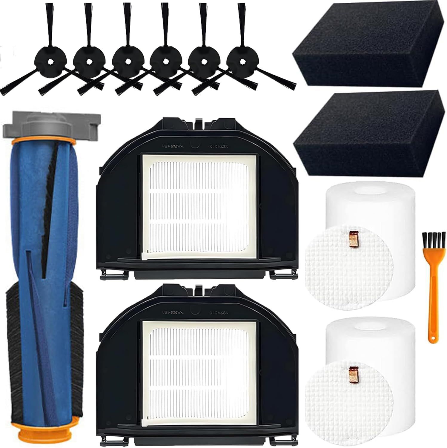 RV2310AE Replacement Parts or Shark RV2310AE Matrix Robot Vacuum Cleaner Accessories Kit, 1 Main Brush, 6 Side Brushes, 2 ilters, 2 Sets oam ilters, 1 Cleaning