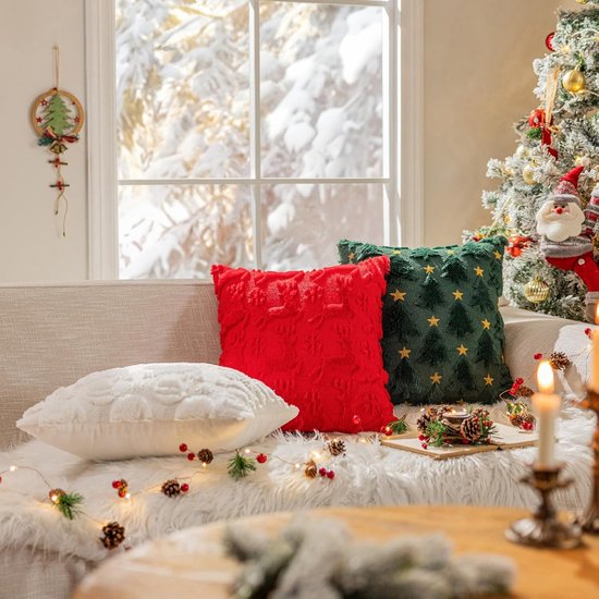 Christmas Pillowcase Set - Set of 2 - Winter Christmas Themed Cushion Covers - Christmas Decorations - Soft Christmas Cushions, Christmas Covers - 45 x 45 cm โ image 2