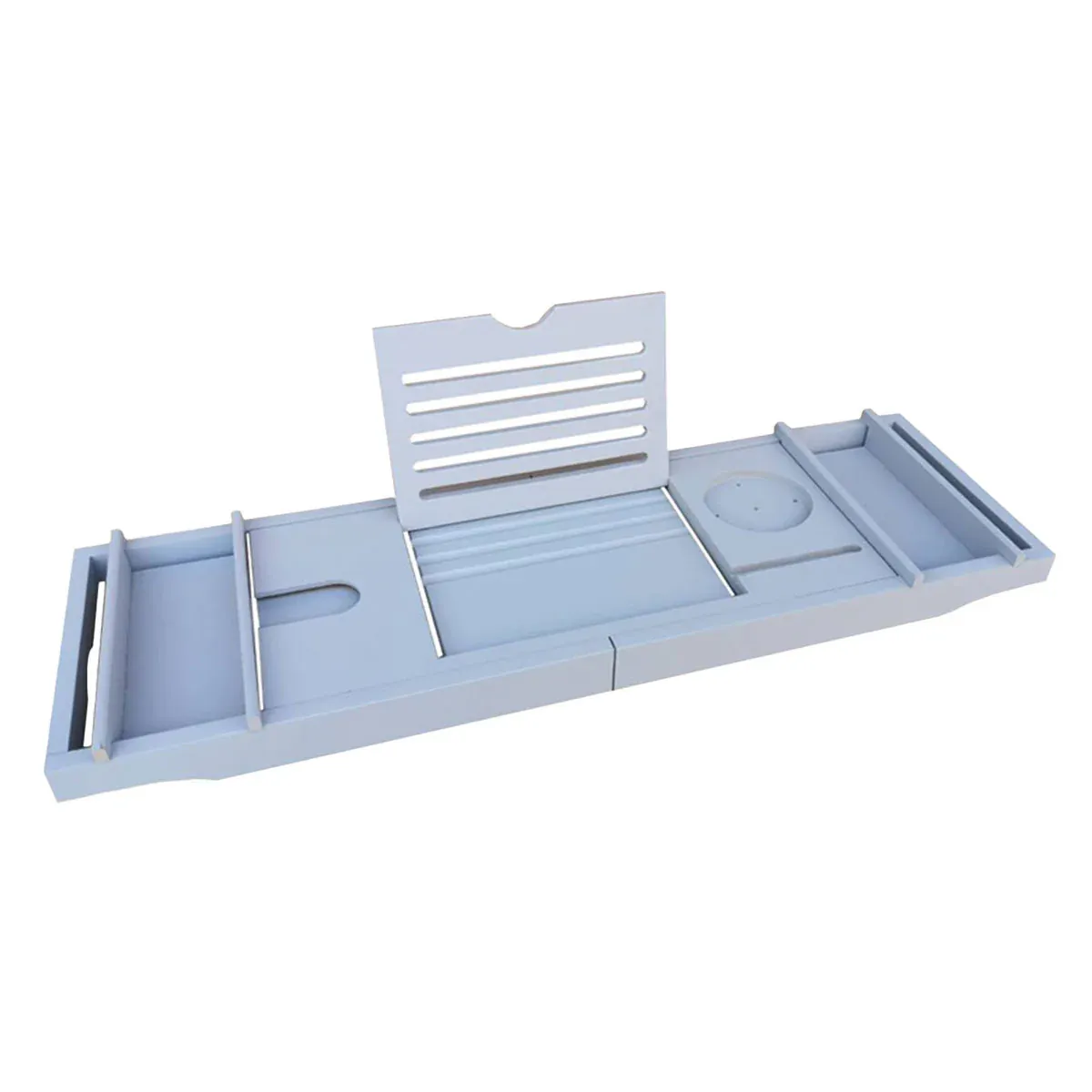 Retractable Bathtub Shelf Multifunctional Bath Rack With Phone Tablet Holder — image 2