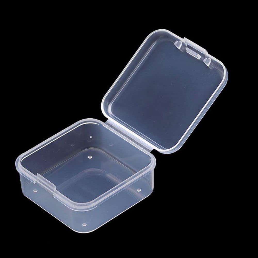 5 Pcs Clear Plastic Jewelry Storage Containers, Mini Square Box Empty Case with Lid Jewelry Boxes Jewelry Accessories — image 4