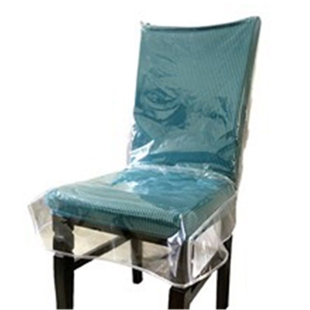 2 Pack Plastic Chair Covers, Clear Dining Room Chairs Cover Set, Transparent Waterproof Seat Protector from Cat Scratch, Dust, Spill โ image 2