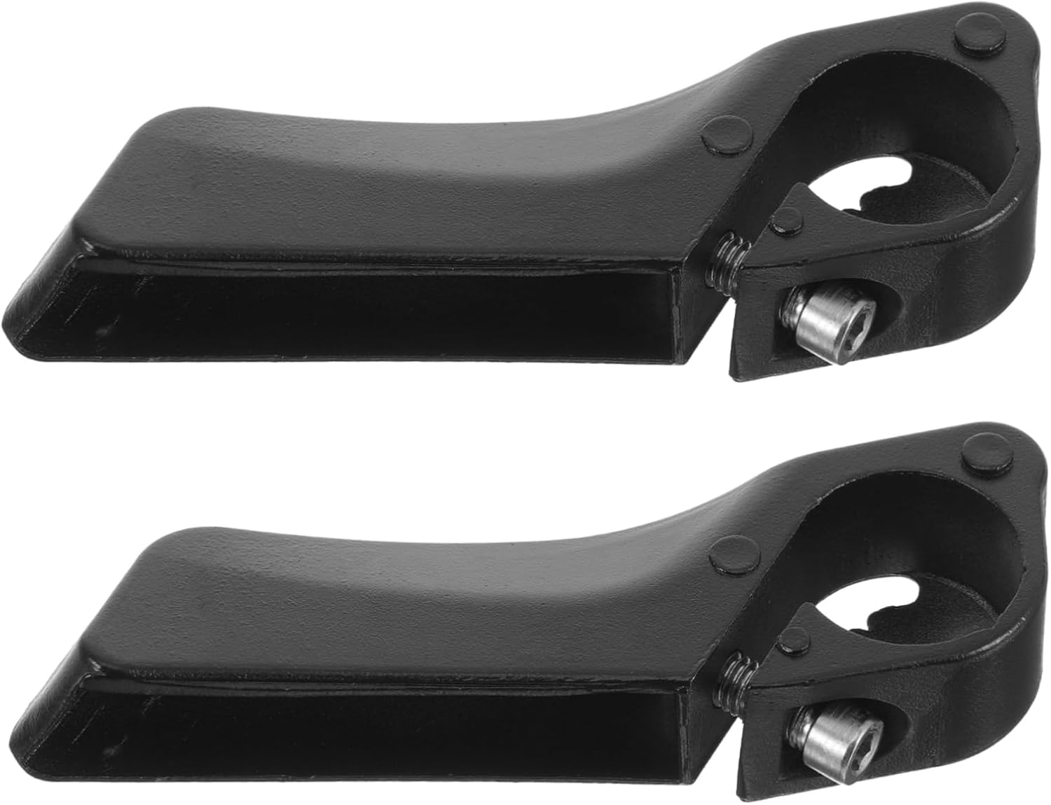 2 Pack Mountain Bike Handlebar Grips Metal & Plastic Anti-Slip Black Bicycle Hand Grips