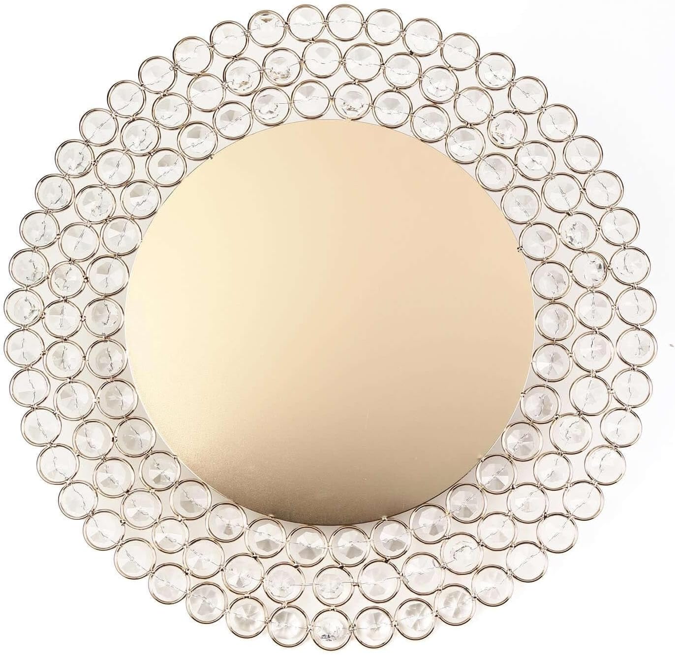 Efavormart 14" Gold Wired Metal Charger Plate With 118 Acrylic Crystal Beads For Weddings Events โ image 6