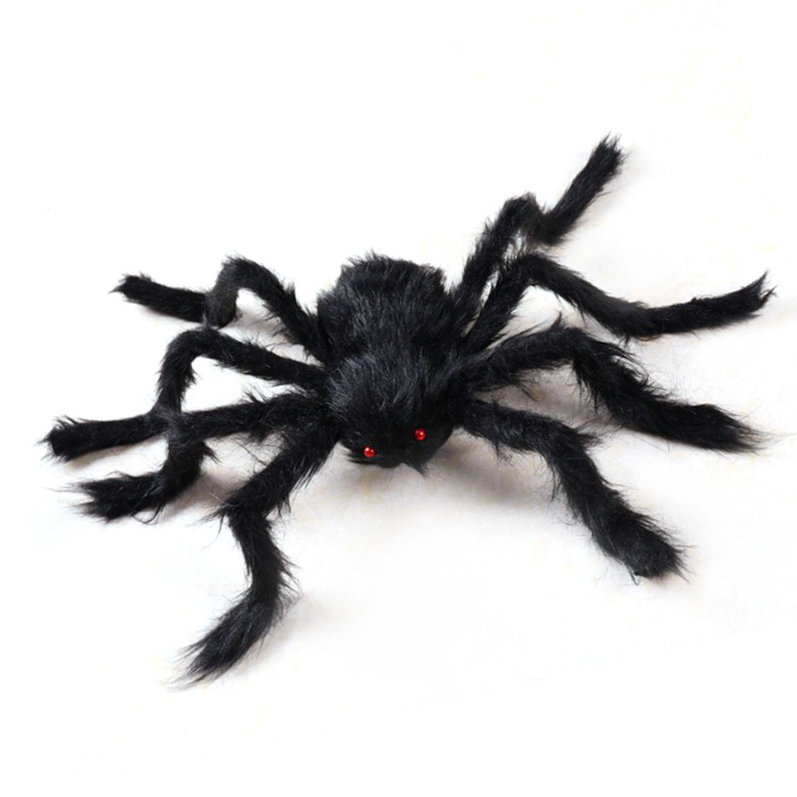 Giant Fake Spider Lifelike Halloween Posable Black Soft Hairy Fake Spiders Scary Decorations for Yard Home 125cm โ image 4