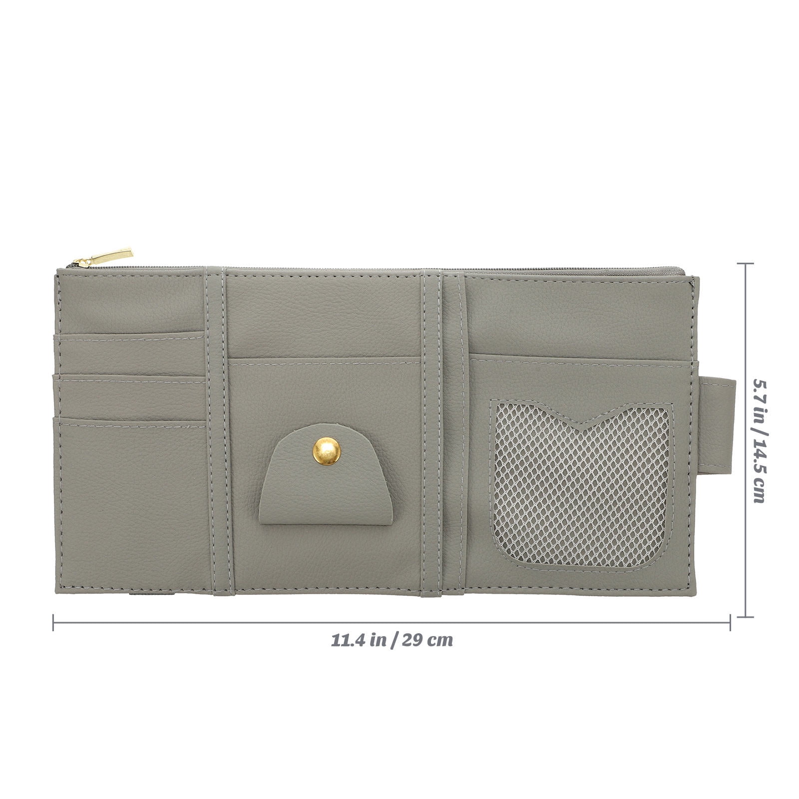 Worgeous ID Storage Bag Visor Organizer Sun Automotive Car Pocket Grey โ image 2