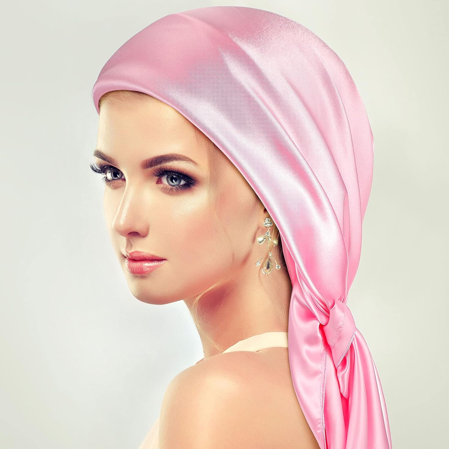 35 Inch Silky Head Scarf 2 Pcs Large Square Neck Scarf Sleeping Hair Wrapping Satin Bandana for Women โ image 6
