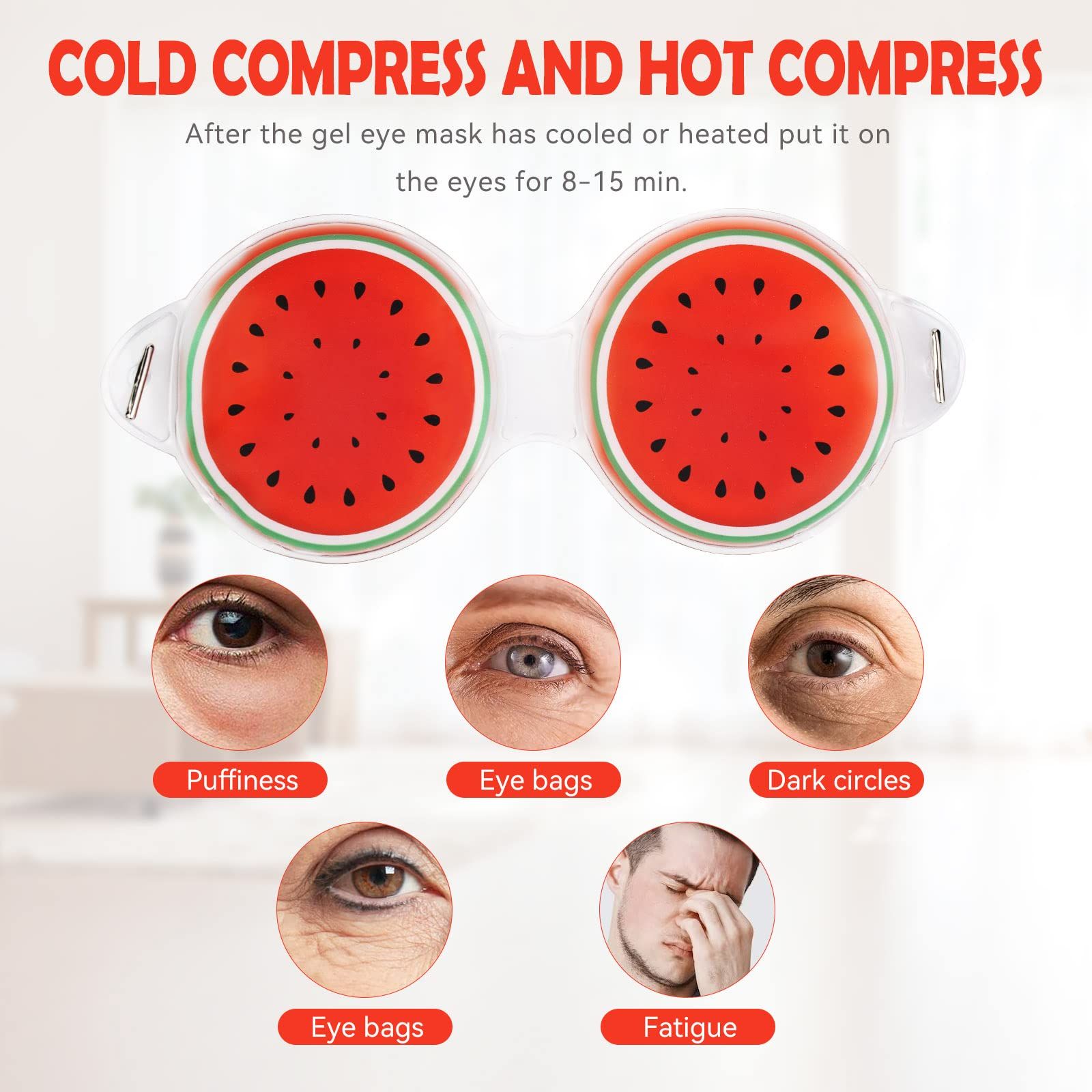 Cold/Hot Packs Reusable Cute Cooling Ice Eye Masks,Relief Migraine Eyes Swollen,Soft & Non Toxic Suitable (3 Pack) โ image 4