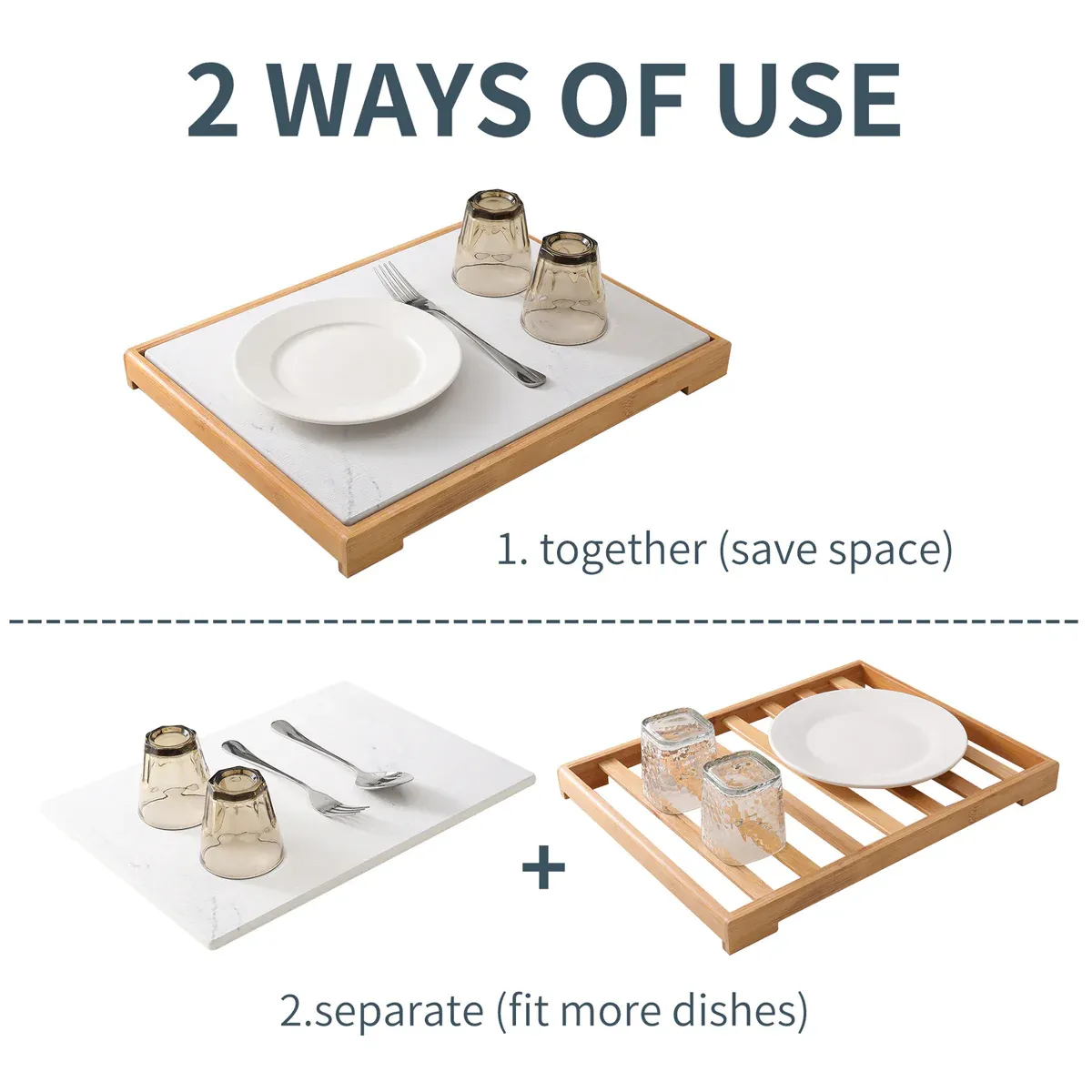Diatomite Instant Absorbent Dry Mat With Bamboo Frame Bathroom Kitchen Dry Pad — image 4