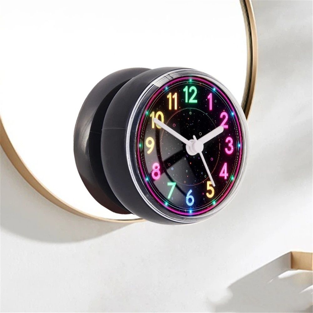 2 pack Waterproof Bathroom Shower Clock with Large Suction Cup - Silent, Water Proof, Battery Operated Wall Clock for Toilet, Kitchen, Bedroom (Black,Battery — image 5
