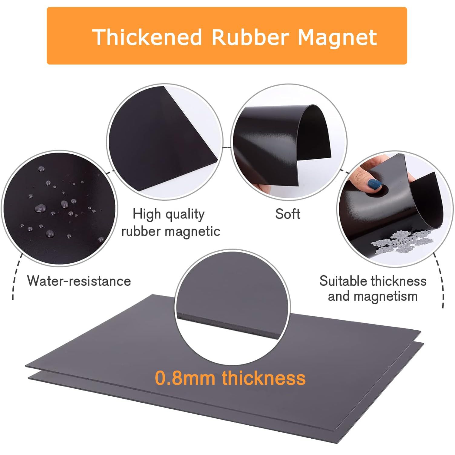 20 Pieces Die Storage Envelopes and Magnet Sheets, Thicken 0.8mm Stamp and Dies Rubber Magnetic Sheets Storage Pockets Set — image 2