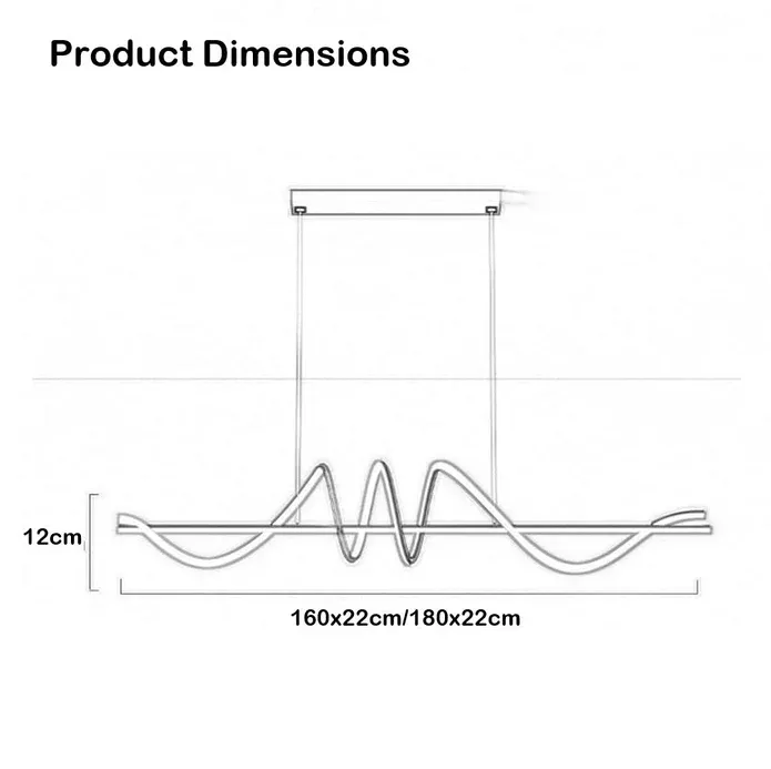 BAMDECOR A202 Modern LED Linear Pendant Lights with Dimmable LED 180cm-Gold — image 5